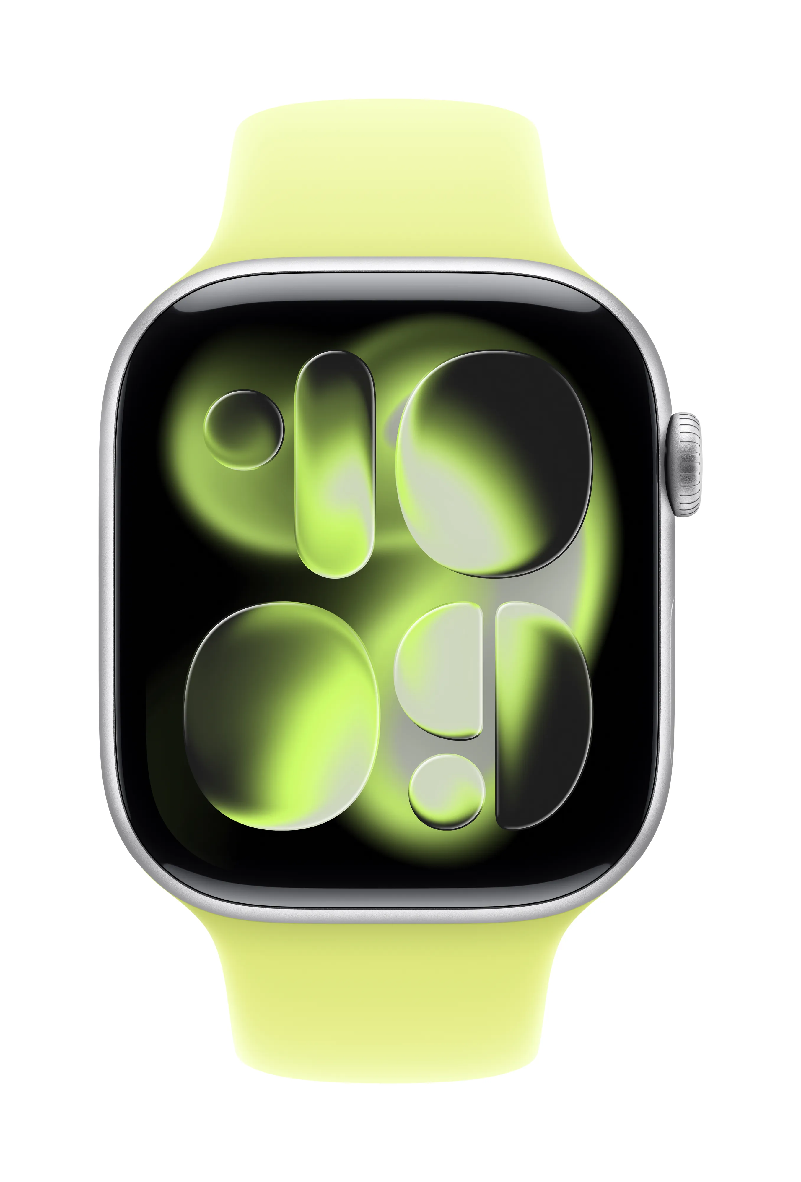Apple Watch 46 mm -urheiluranneke, Neonkeltainen, S/M