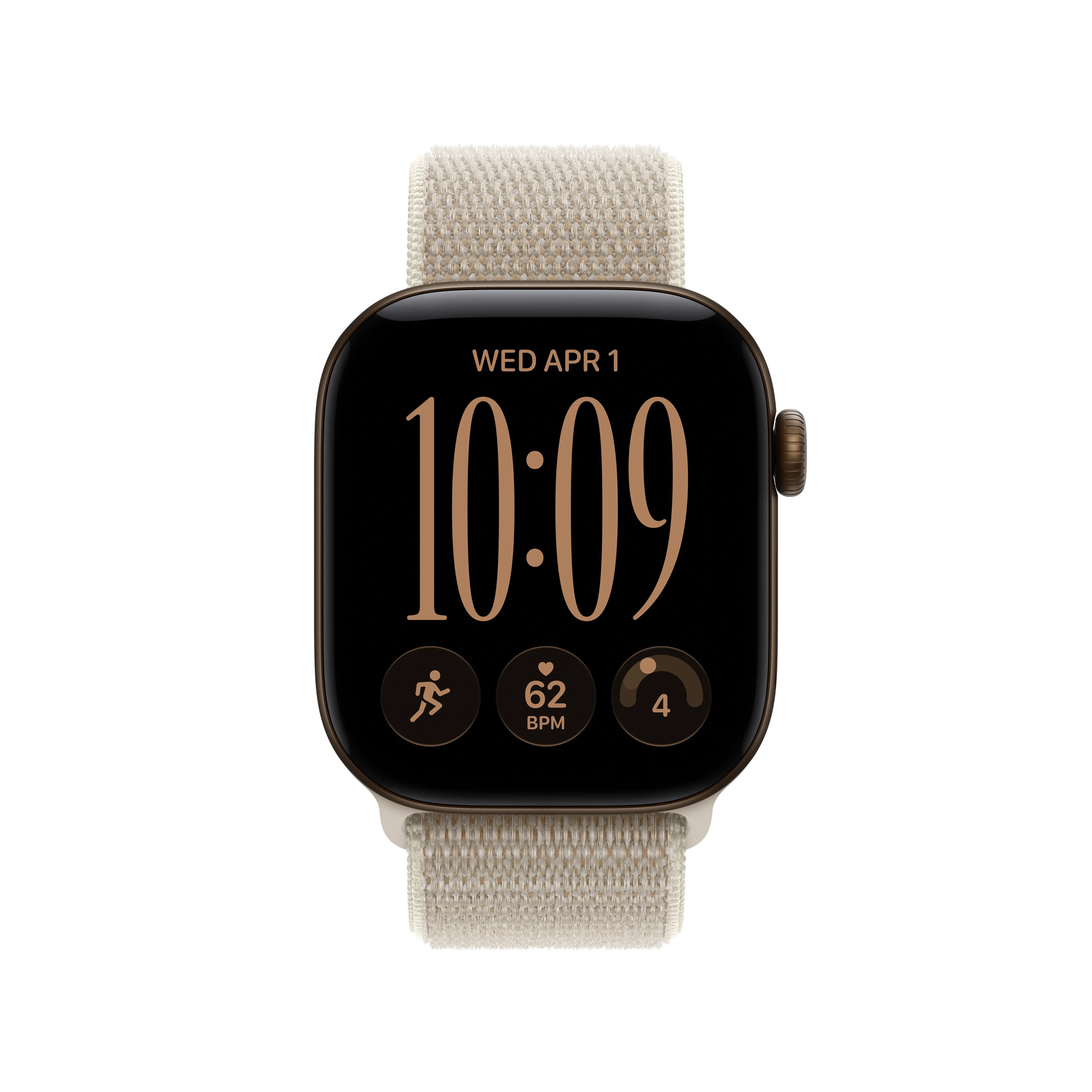 Apple Watch 42 mm -Sport Loop -ranneke, kalkkikiven v&auml;rinen