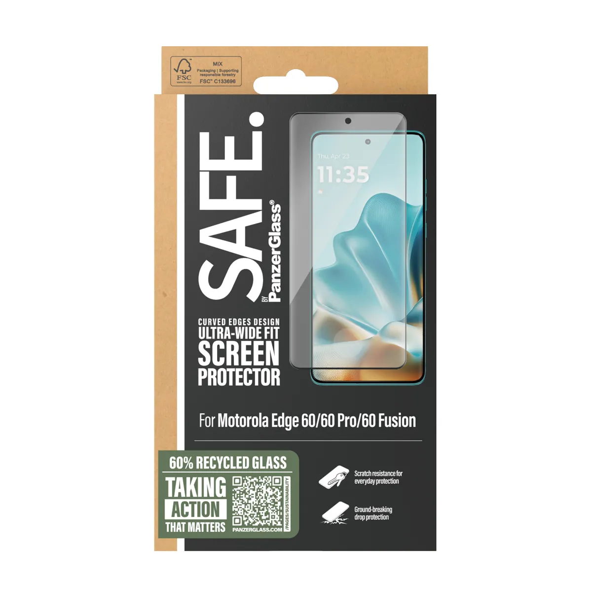 PanzerGlass SAFE Ultra-Wide Fit Alignerkit Moto Edge 60 / Edge 60 Pro / Edge 60 Fusion - sk&auml;rmskydd