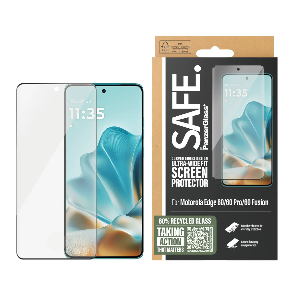 PanzerGlass SAFE Ultra-Wide Fit Alignerkit Moto Edge 60 / Edge 60 Pro / Edge 60 Fusion - sk&auml;rmskydd