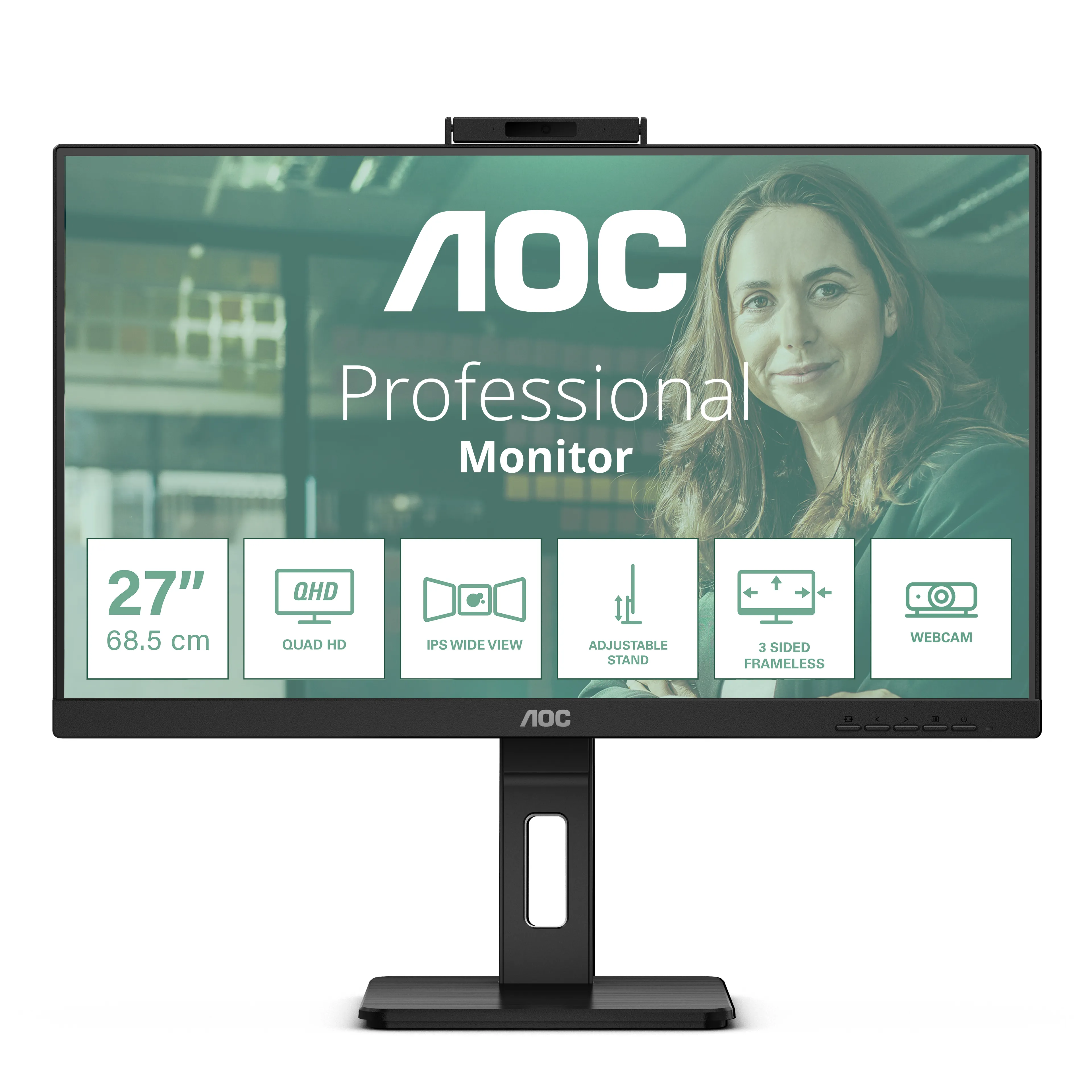 AOC 27" Q27P3QW QHD, IPS - skärm