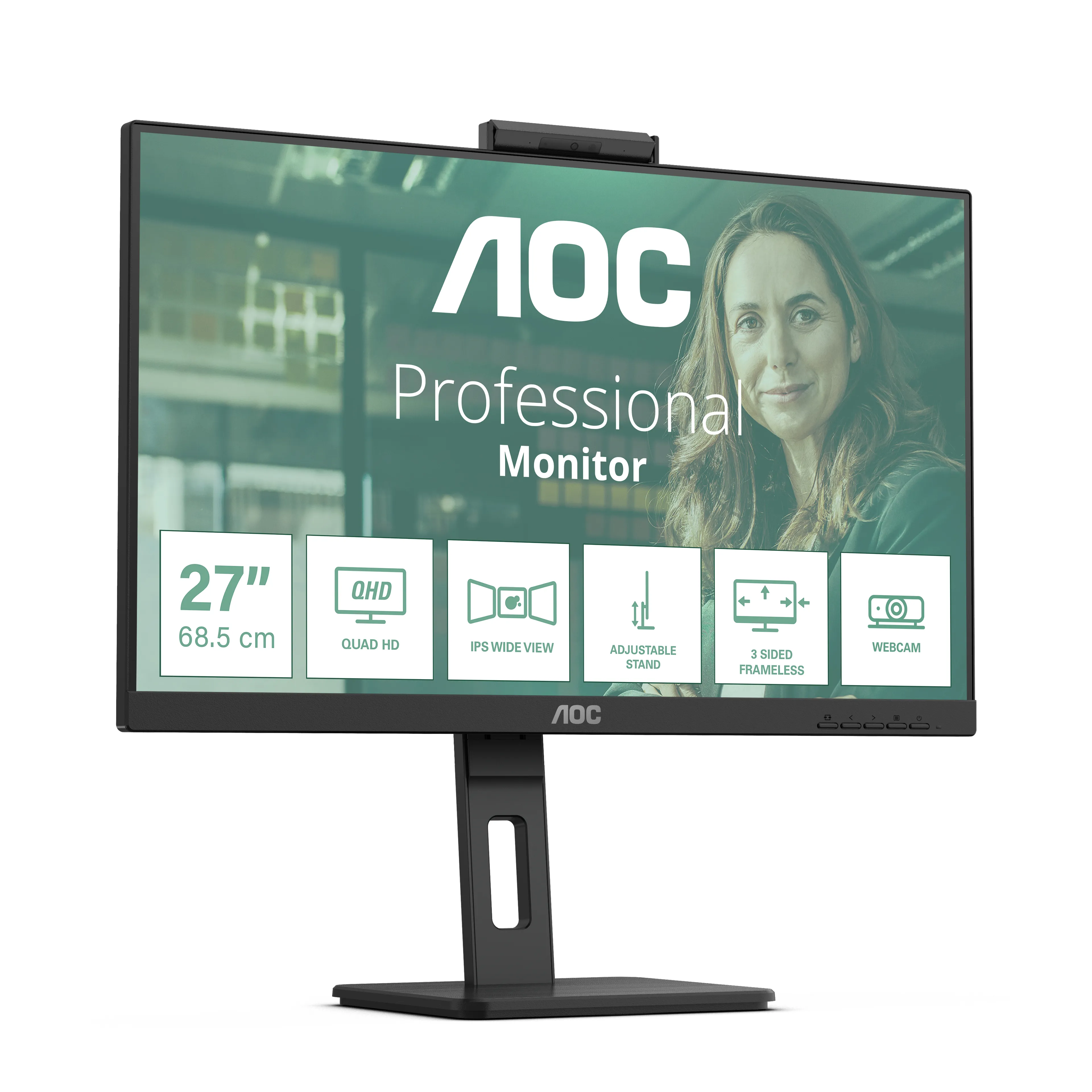 AOC 27&quot; Q27P3QW QHD, IPS - sk&auml;rm