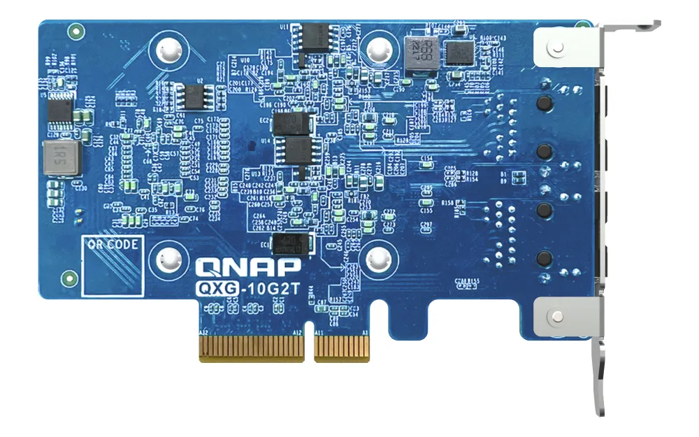QNAP Dual-port BASET 10GbE network expansion card low-profile form factor PCIe Gen3 x4 Aquantia AQC107