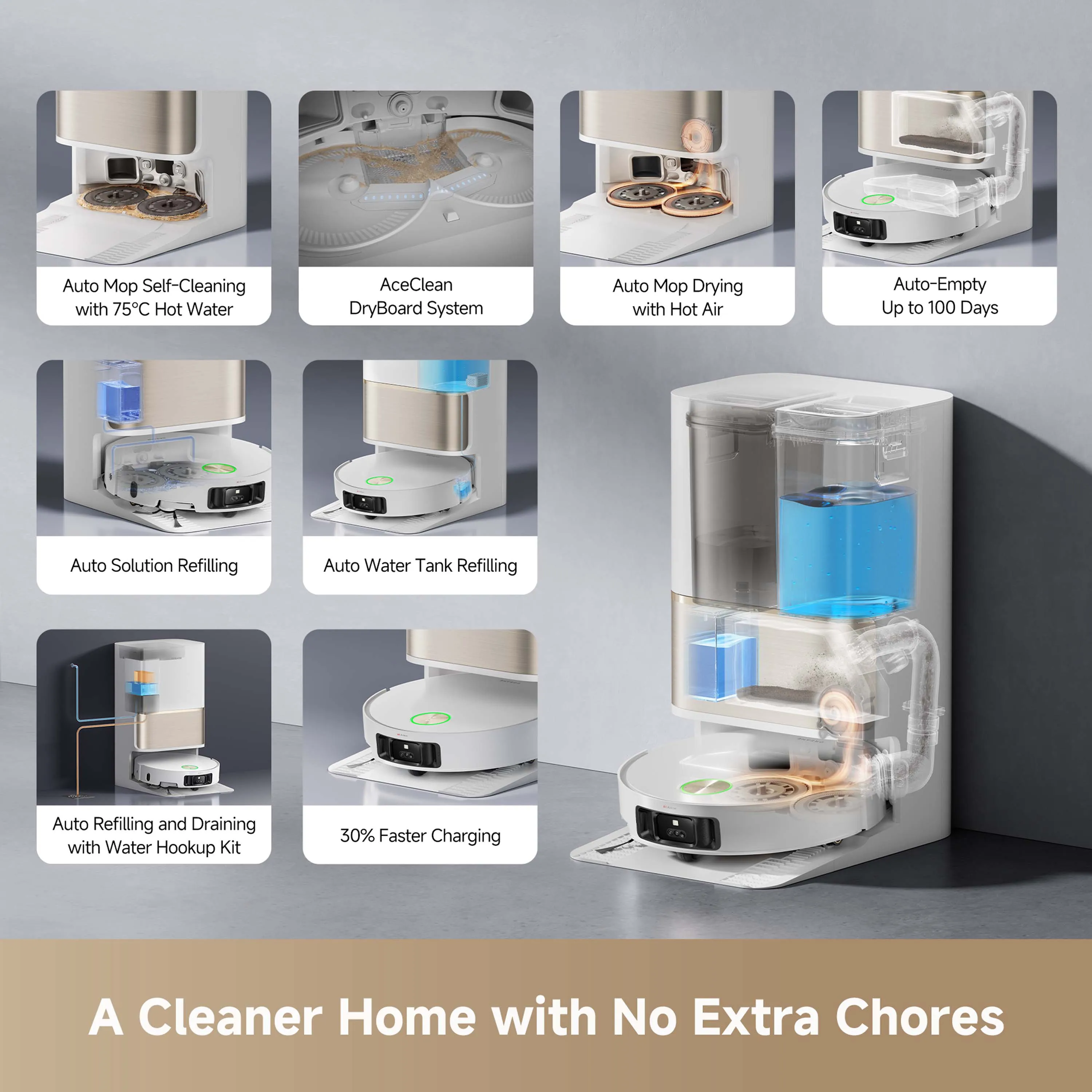 L50 Pro Ultra White Robot Vaccum Cleaner