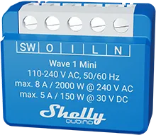 Shelly Qubino Wave 1 Mini - smart relay switch, Wi-Fi