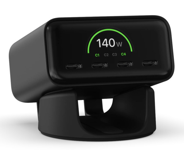 Satechi ChargeView 140W - USB-C-skrivbordsladdare, Rymdsvart