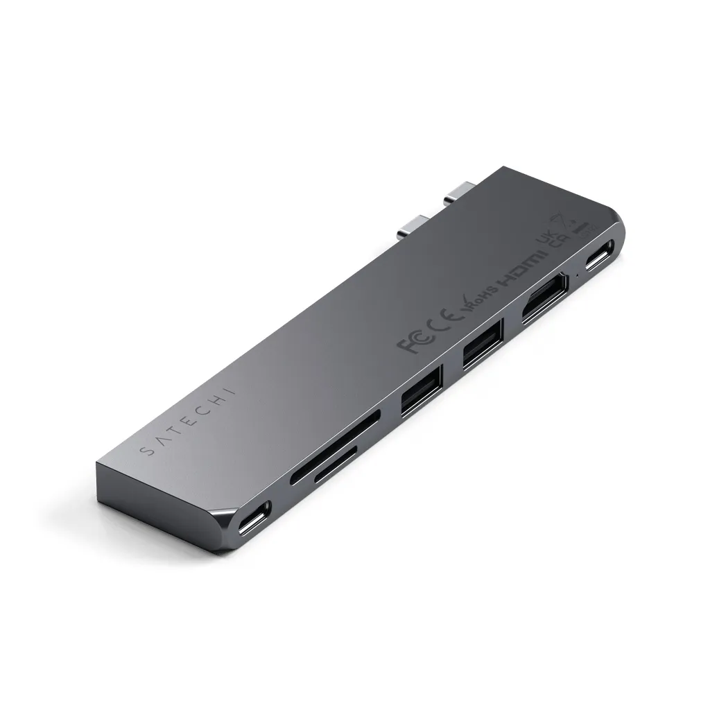 Satechi USB-C Pro Hub Slim - adapter, Space Grey