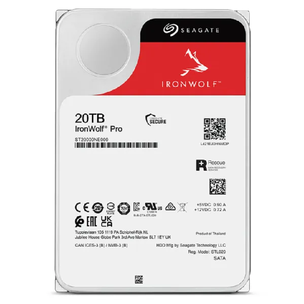 Seagate IronWolf Pro 3.5", 20TB, 7200 RPM, 256 MB, 550 WRL - hard drive (NAS)
