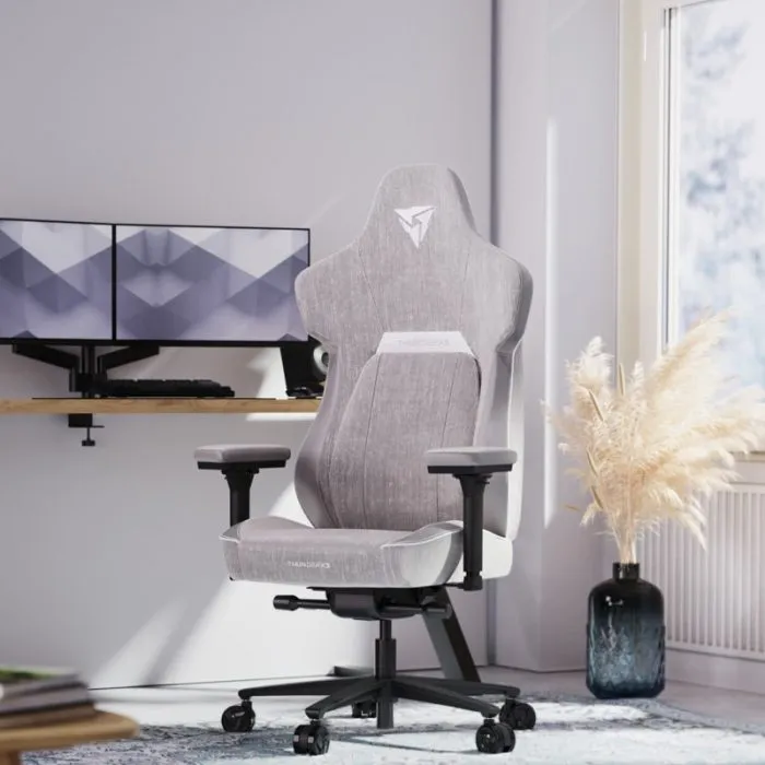 ThunderX3 CORE Loft - spelstol, grå + fotstöd
