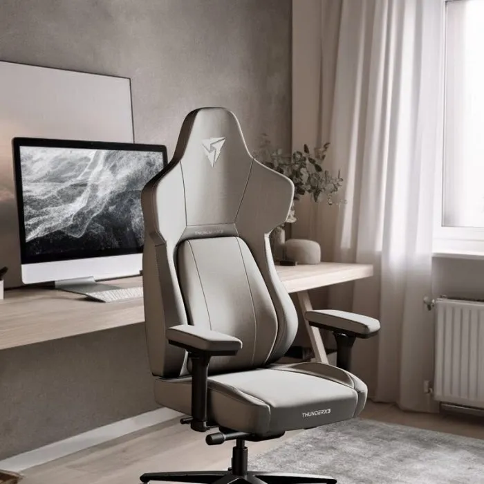 ThunderX3 CORE Loft - spelstol, grå + fotstöd