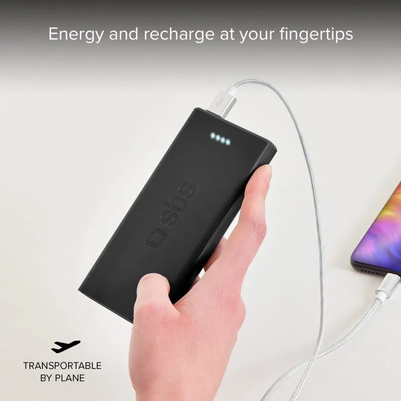 SBS TTBB10000FASTK 10000 mAh - powerbank, Black