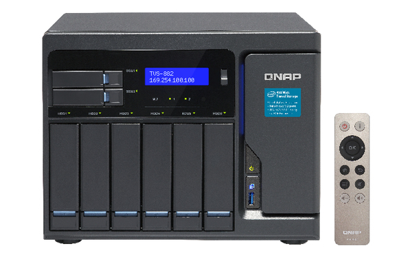 Qnap TVS-882-I3-8G, 10x kiintolevypaikkaa -verkkolevypalvelin
