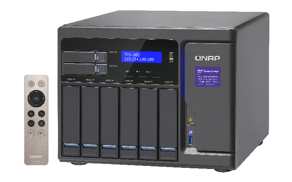 Qnap TVS-882-I3-8G, 10x kiintolevypaikkaa -verkkolevypalvelin