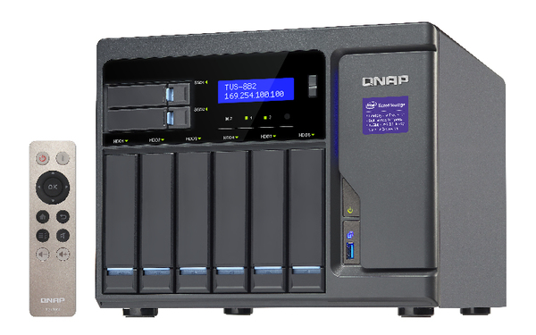 Qnap TVS-882-I3-8G, 10x kiintolevypaikkaa -verkkolevypalvelin