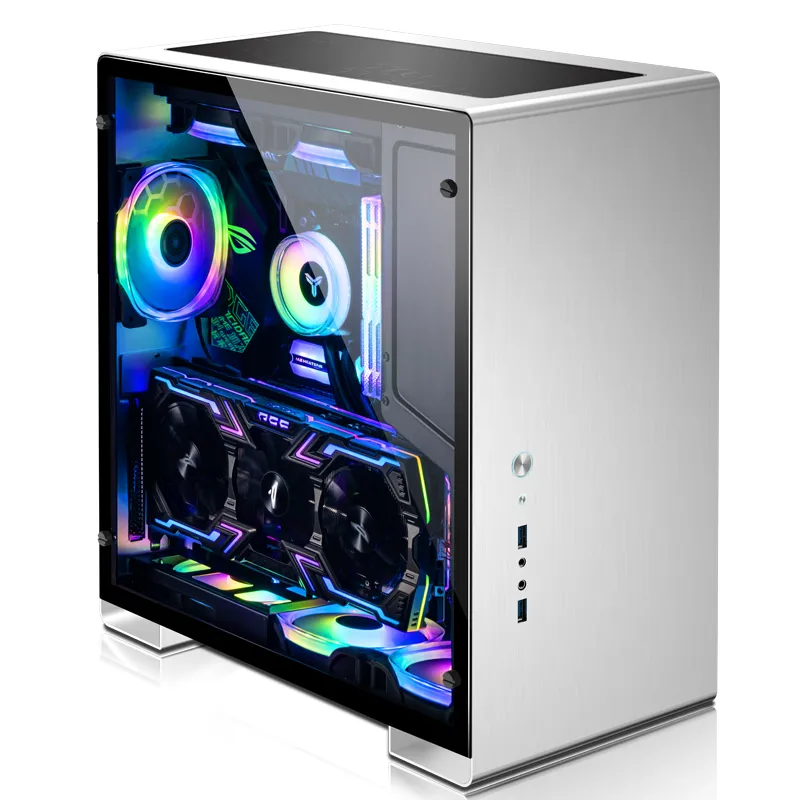 Jonsbo U5S, Tempered Glass - midi case, silver