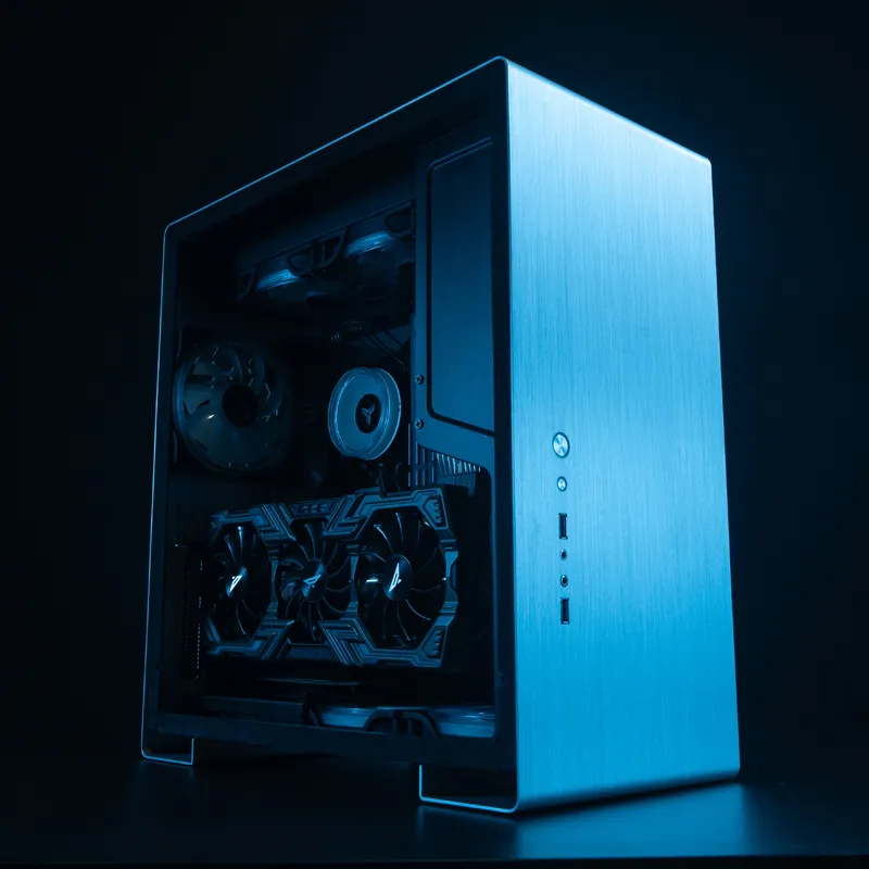 Jonsbo U5S, Tempered Glass - midi case, silver