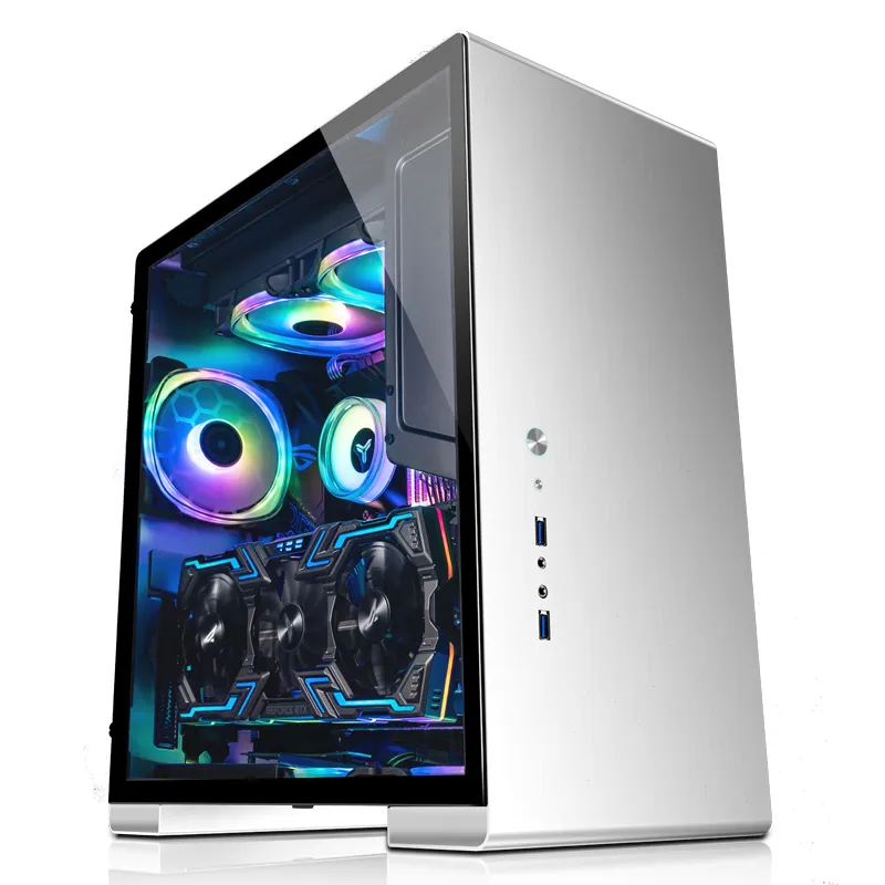 Jonsbo U5S, Tempered Glass - midi case, silver