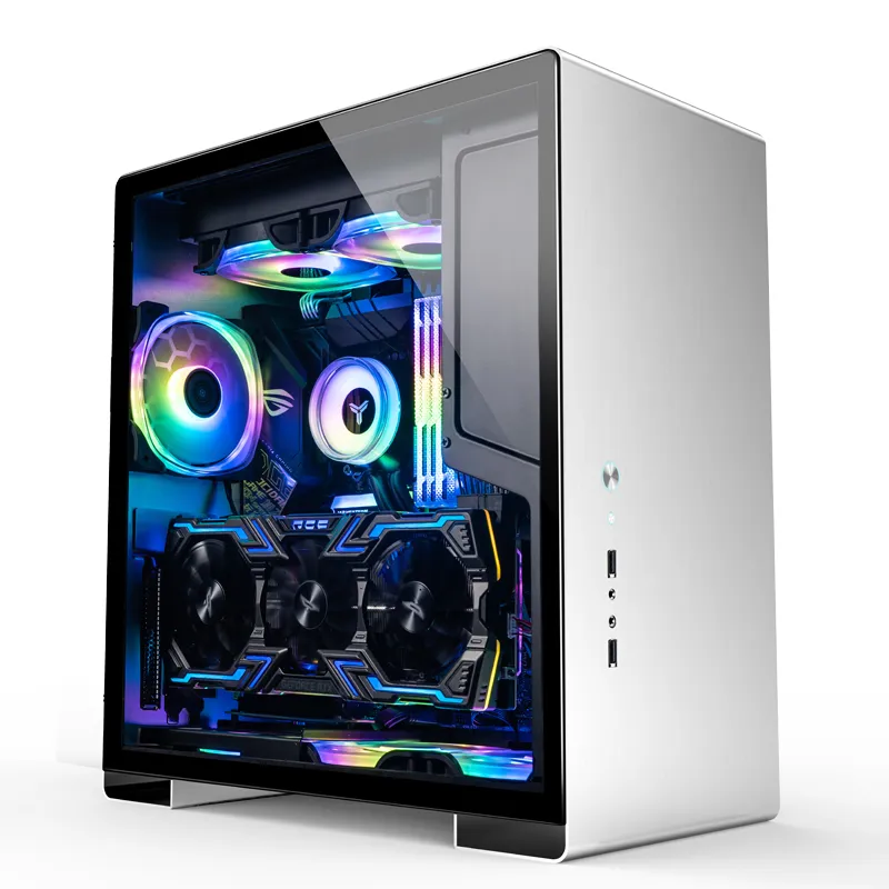 Jonsbo U5S, Tempered Glass - midi case, silver