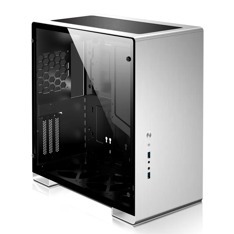 Jonsbo U5S, Tempered Glass - midi case, silver