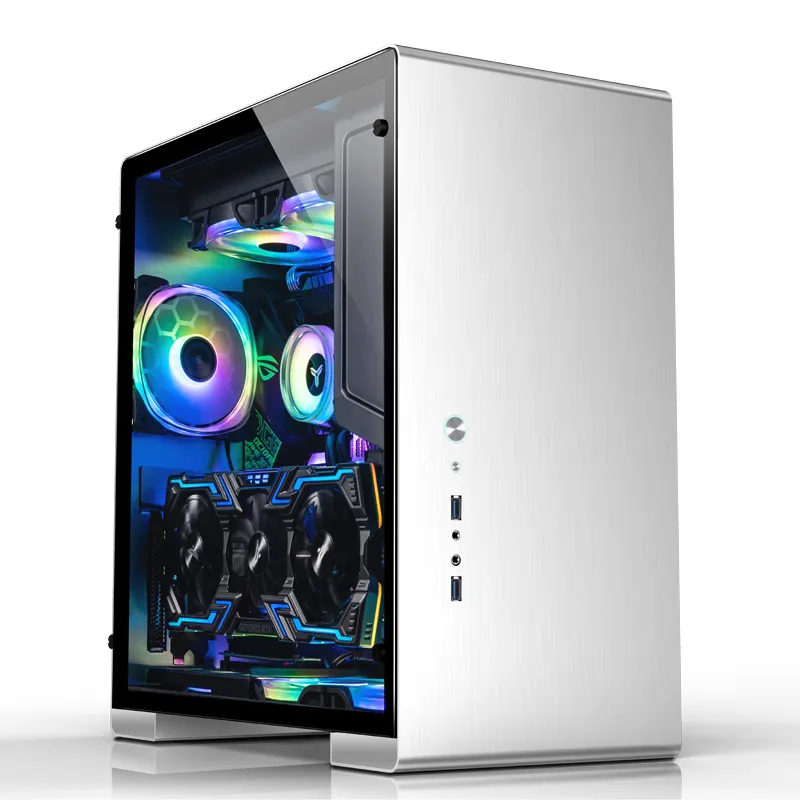 Jonsbo U5S, Tempered Glass - midi case, silver