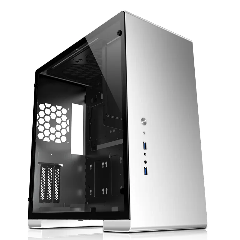 Jonsbo U5S, Tempered Glass - midi case, silver