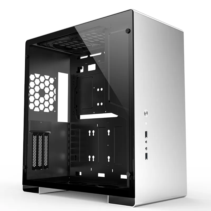 Jonsbo U5S, Tempered Glass - midi case, silver