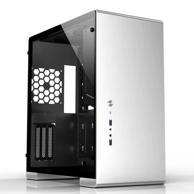 Jonsbo U5S, Tempered Glass - midi case, silver