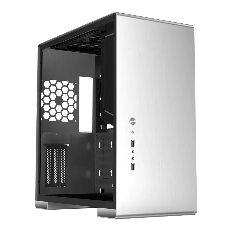 Jonsbo U5S, Tempered Glass - midi case, silver