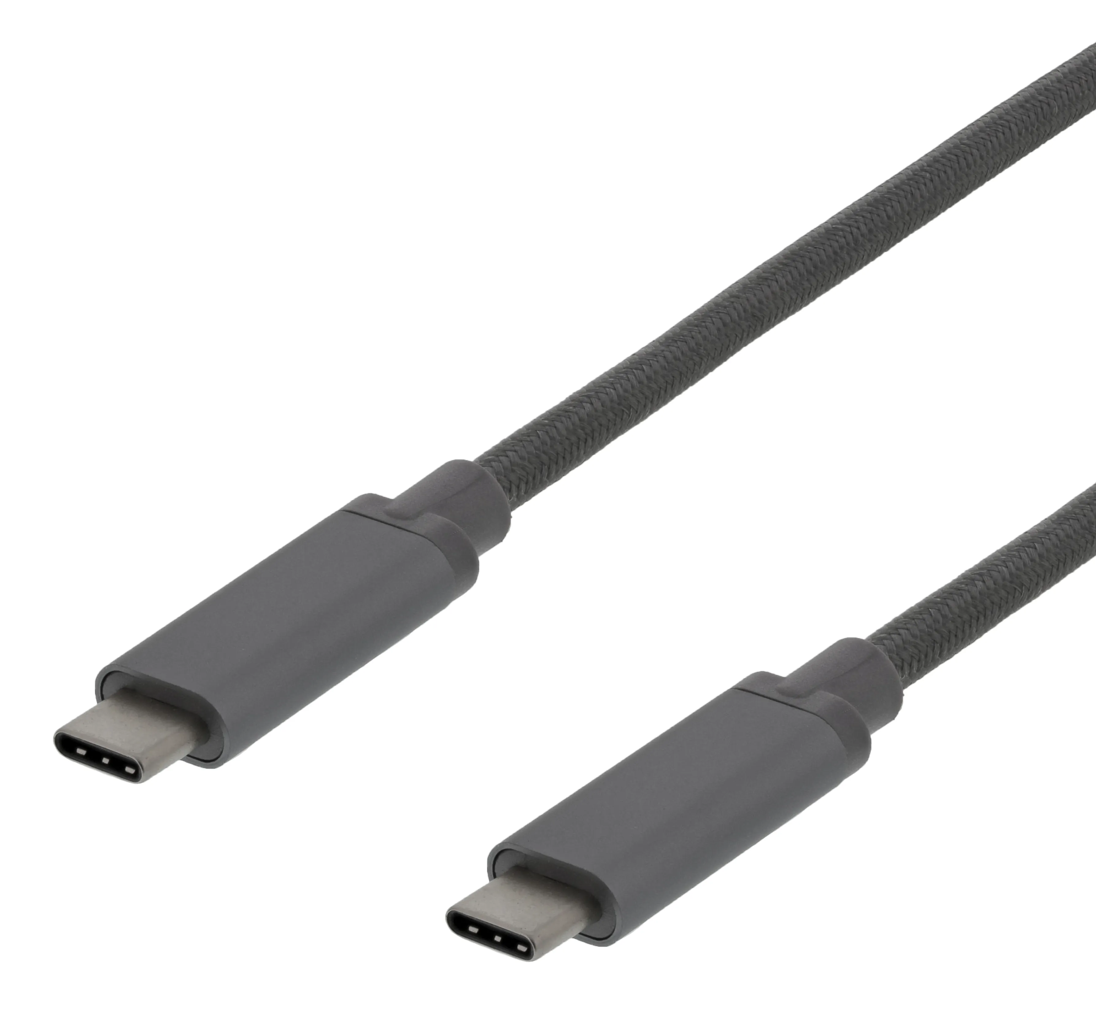 Deltaco USBC-1361 USB-C kabel, 60 W, 0,5 m, gr&aring;