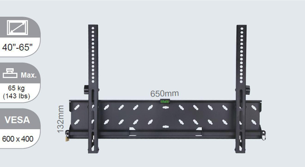 Wall mount slim tilt 40"-65"