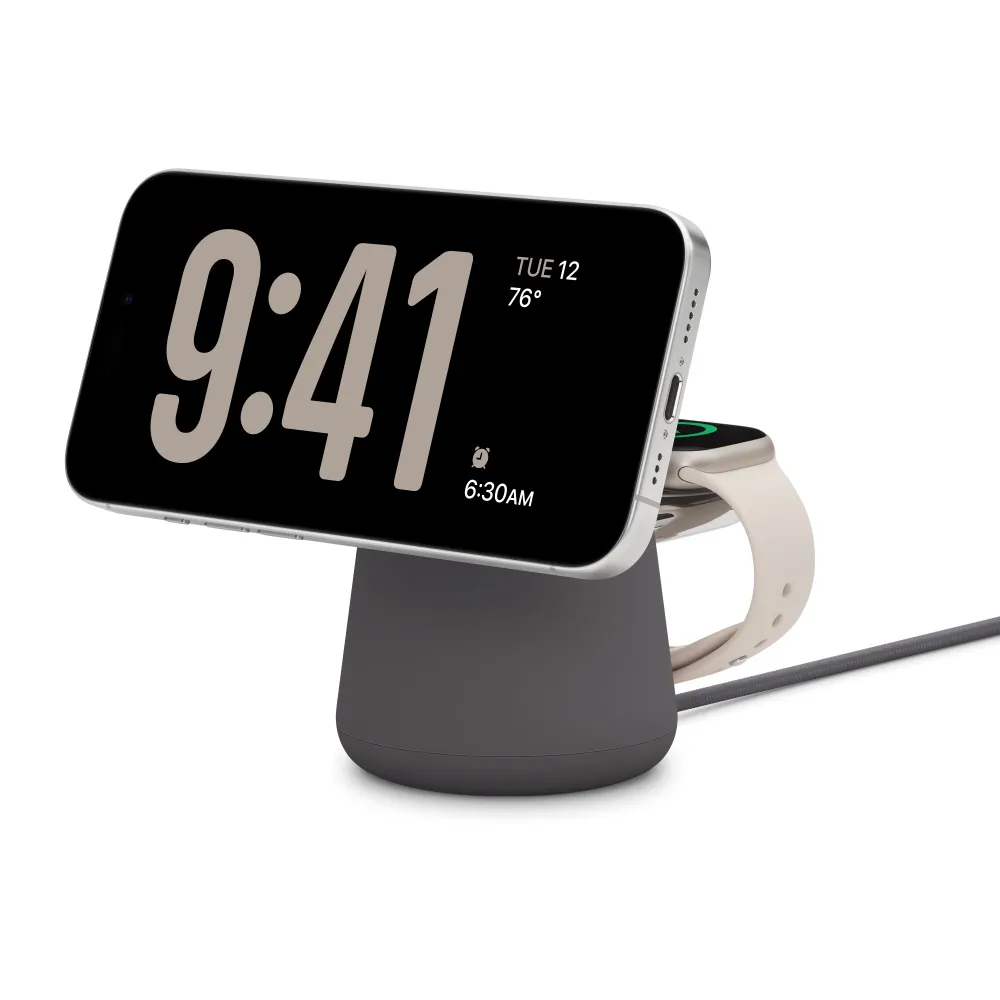 BOOST CHARGE PRO 2in1 MagSafe 15W Charging Stand, Charcoal