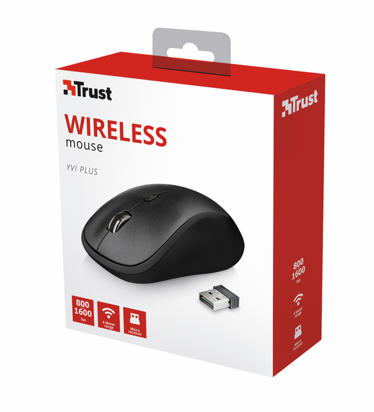 Trust Yvi Plus - wireless mouse, Black