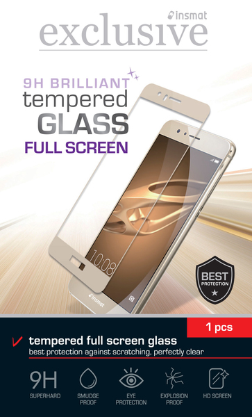 Insmat, Full Screen Brilliant Glass, huawei P Smart, black
