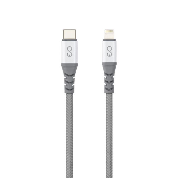 Epico Metal USB-A - Lightning -kaapeli, 1.2 m, Hopea