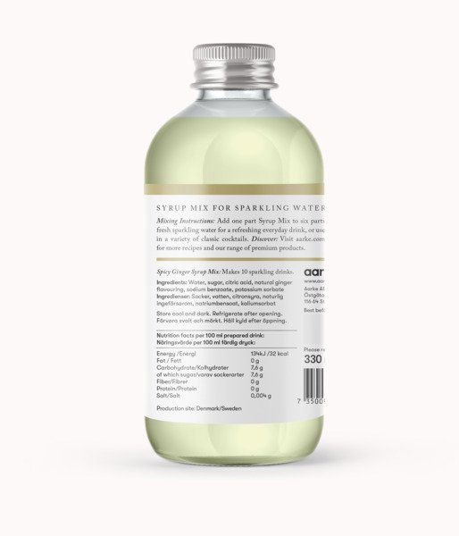 Aarke Spicy Ginger Syrup -juomatiiviste, 330 ml