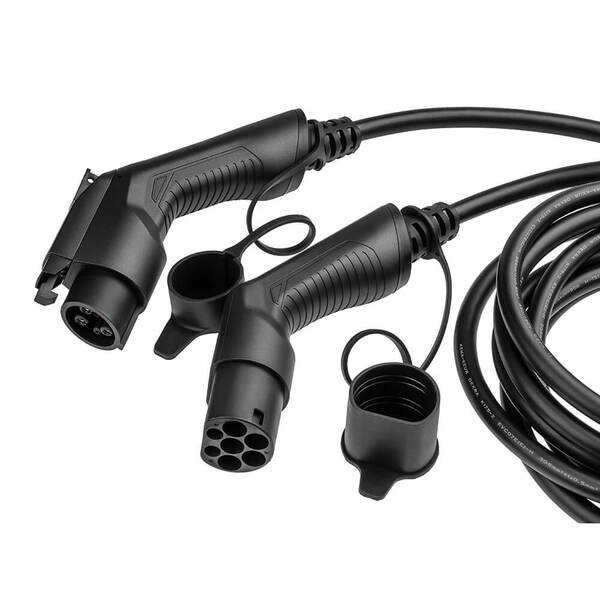 GREENCELL Laddkabel Elbil EV21 Typ1 7m 7.2kW 32A 1-FAS Svart IP55