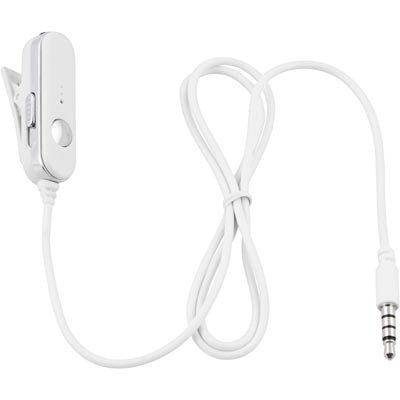 DELTACO headset-sovitin iPhonelle, mikrofoni, 3,5mm, 0,7m, valk