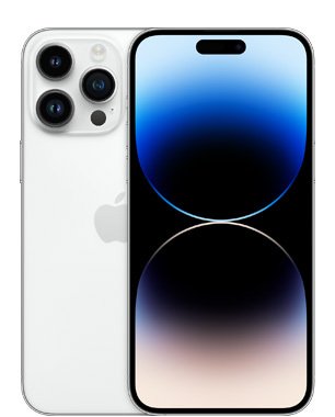 Kunnostettu iPhone 14 Pro Max 128 Gt, hopea (Erinomainen kunto)