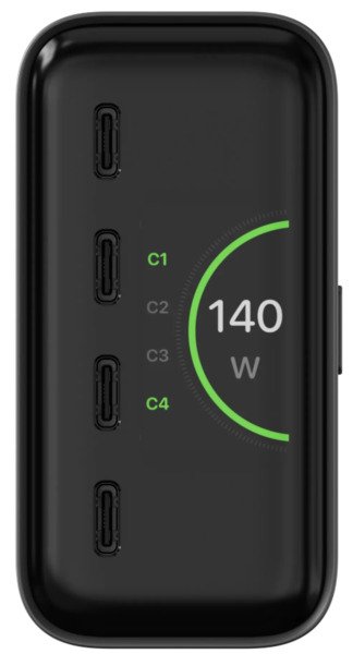 Satechi ChargeView 140W - Desktop USB-C charger, Space Black
