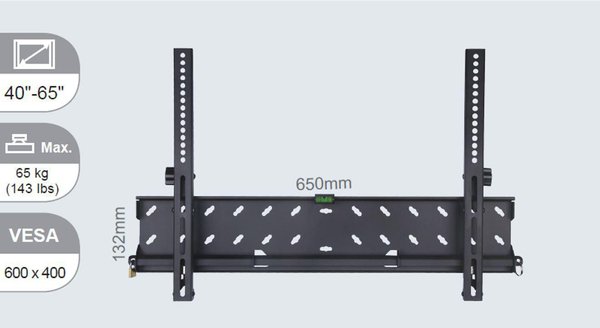 Wall mount slim tilt 40"-65"
