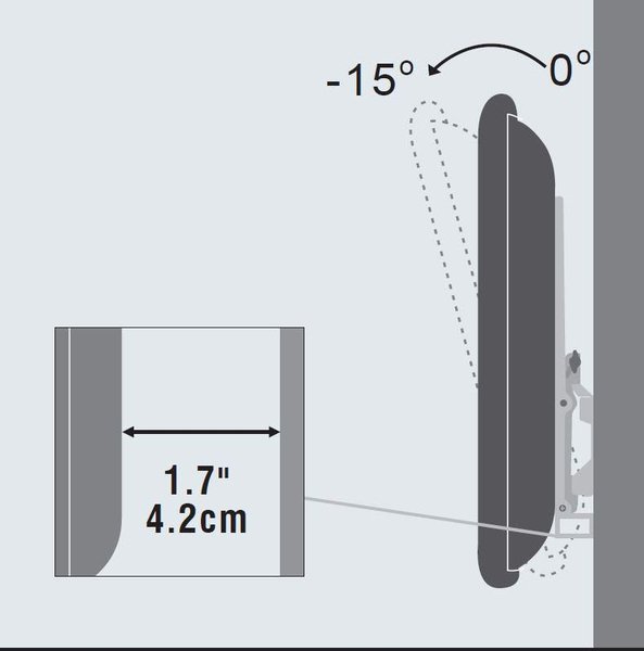 Wall mount slim tilt 40"-65"
