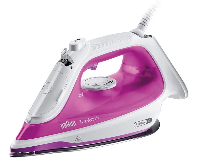Braun TexStyle 5 SI 5225 Steam Iron, 2500W, 0.3L, Pink/White
