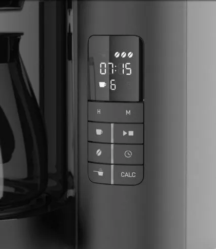 Melitta AromaFresh X 1030-06 10 koppar kaffebryggare med kaffekvarn, svart