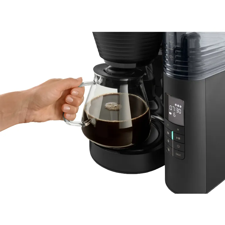 Melitta AromaFresh X 1030-06 10 koppar kaffebryggare med kaffekvarn, svart