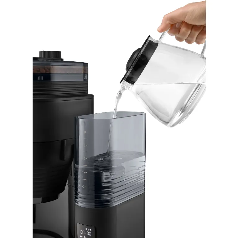 Melitta AromaFresh X 1030-06 10 koppar kaffebryggare med kaffekvarn, svart
