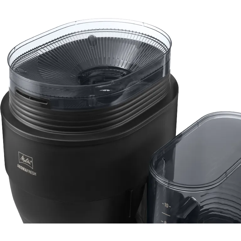 Melitta AromaFresh X 1030-06 10 koppar kaffebryggare med kaffekvarn, svart