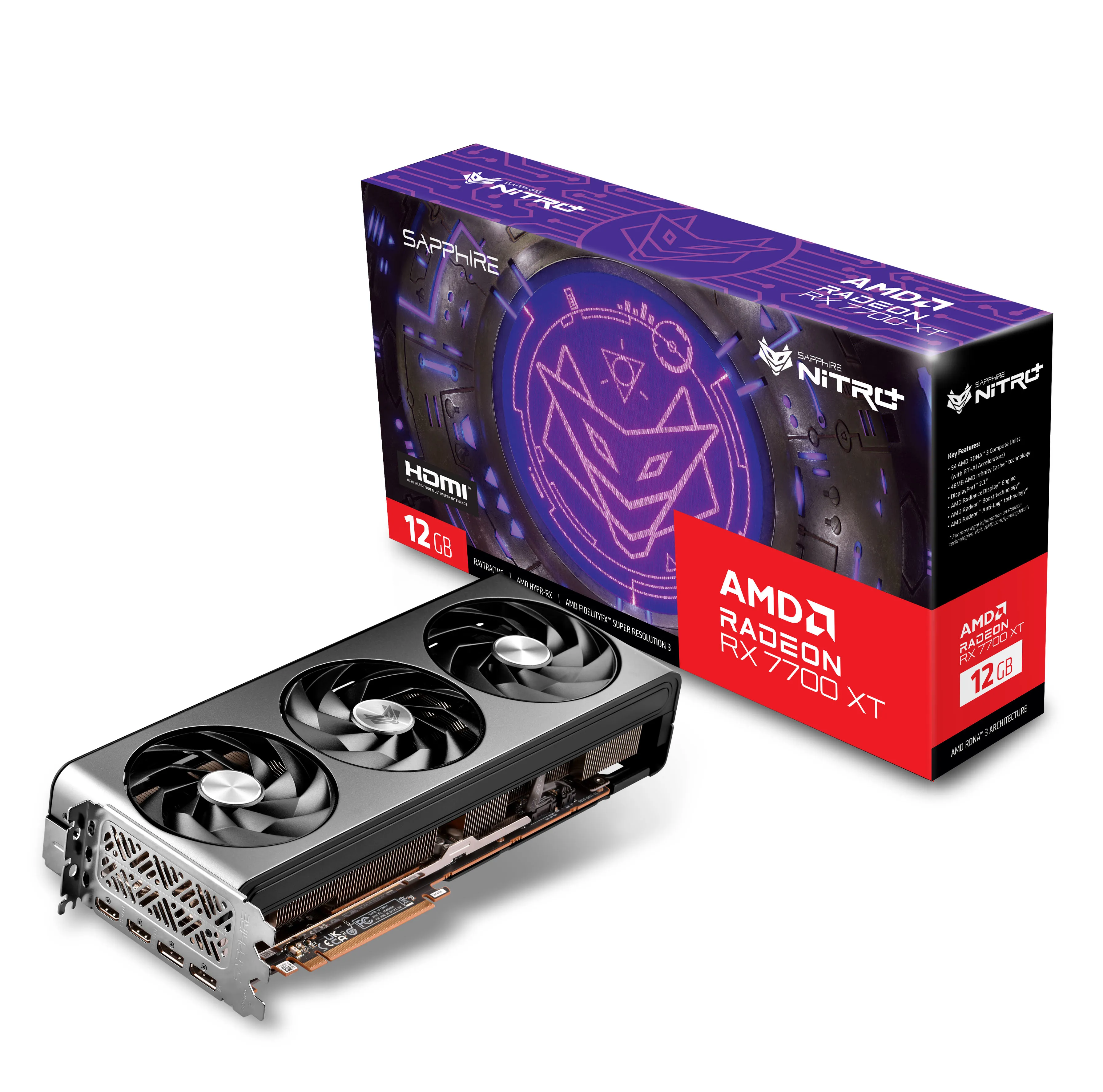 Sapphire Radeon RX 7700 XT  Nitro+ Gaming OC 12GB - Graphics card