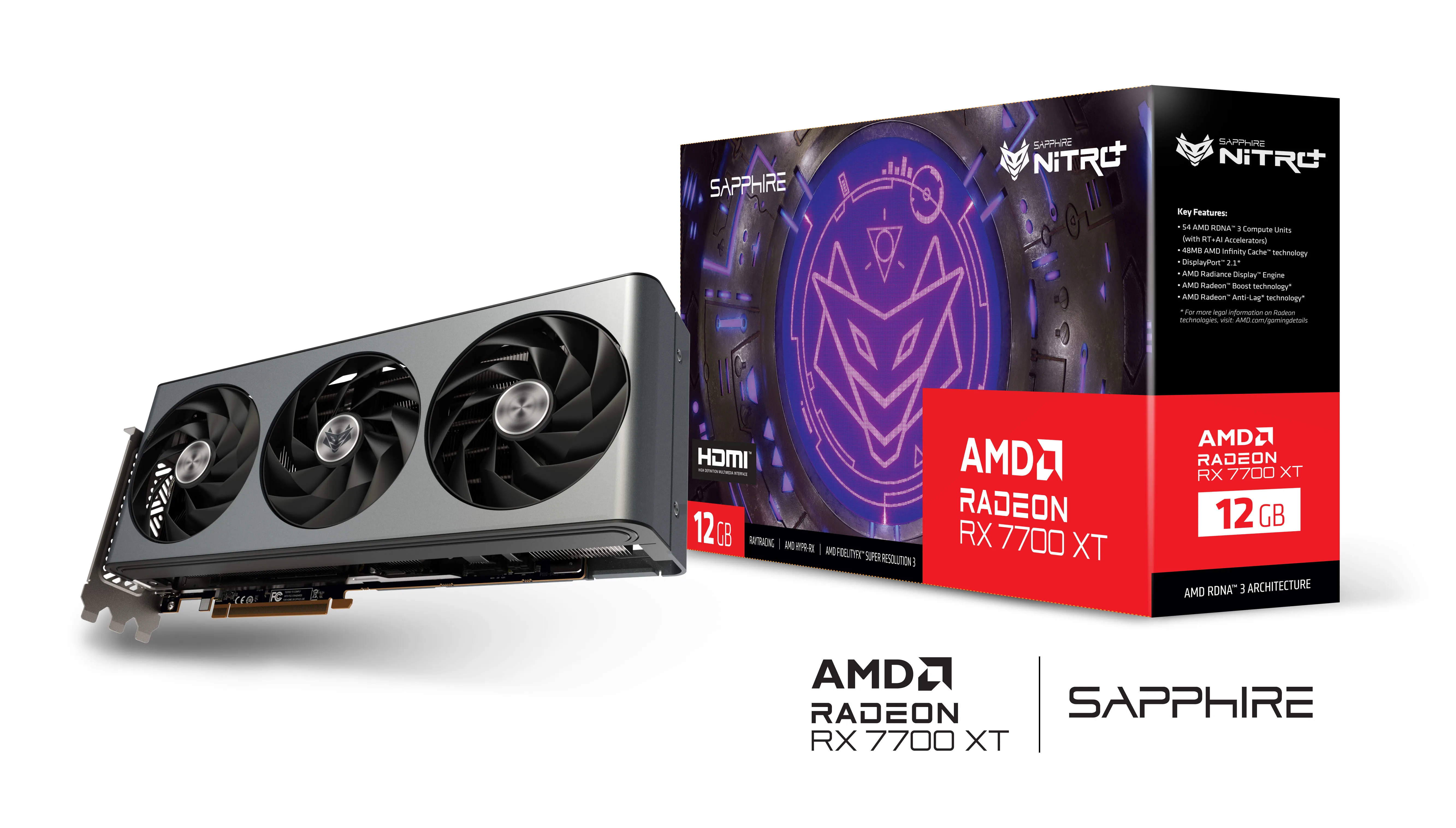 Sapphire Radeon RX 7700 XT  Nitro+ Gaming OC 12GB - Graphics card