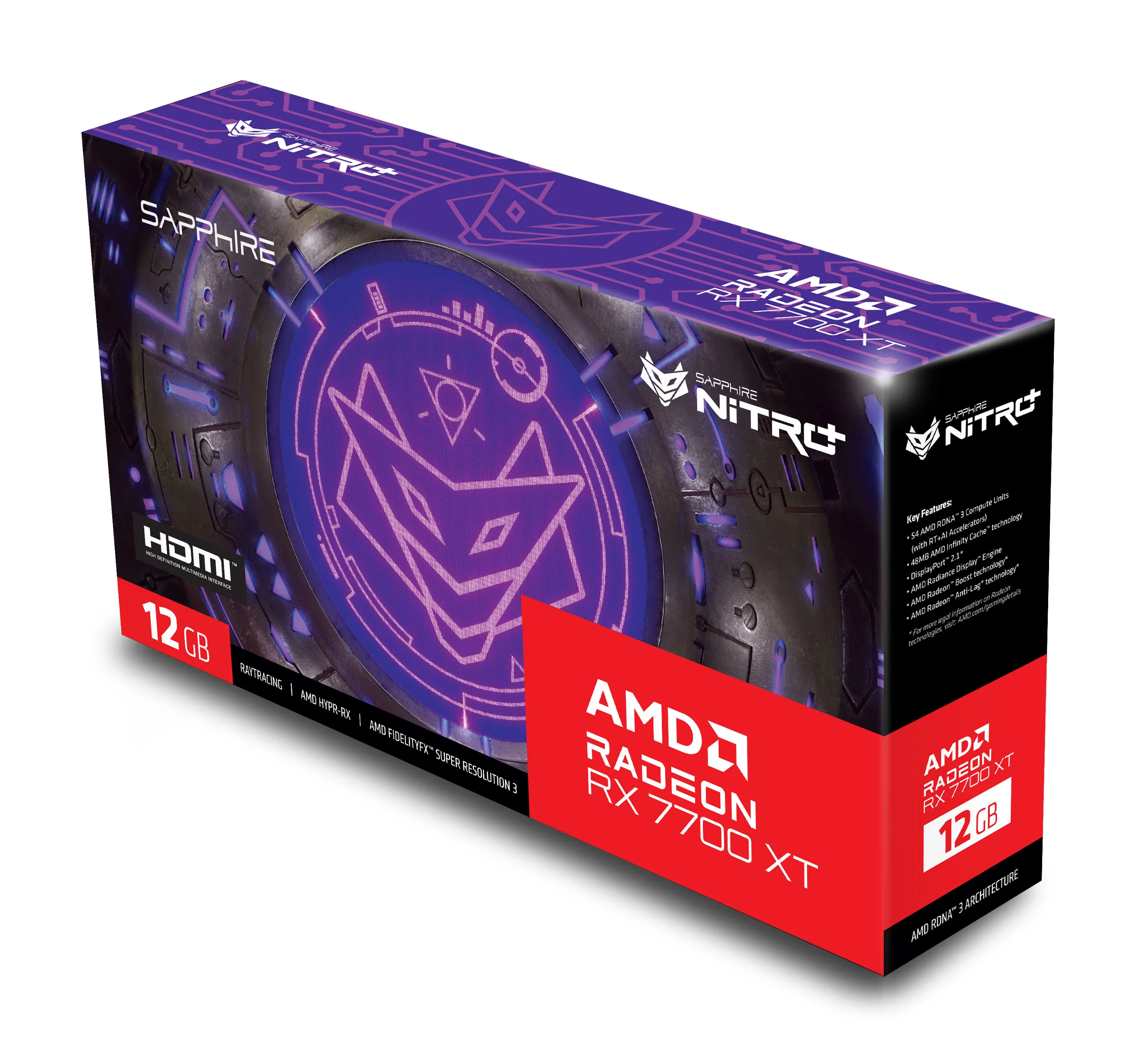 Sapphire Radeon RX 7700 XT  Nitro+ Gaming OC 12GB - Graphics card