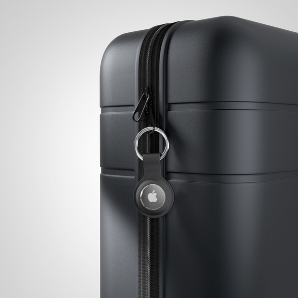 Epico Silicone Full Back Case | AirTag | Black | Robust Metal Ring